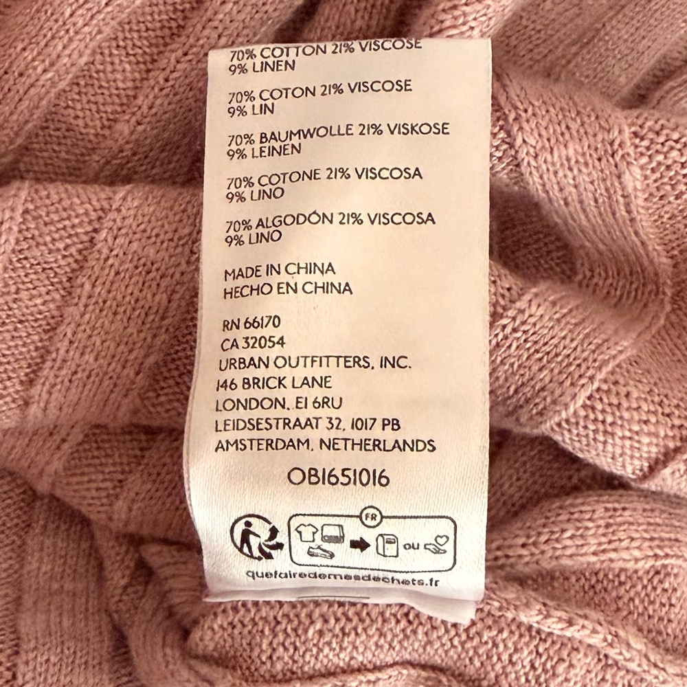 Free People Beach Veda Ribbed Sweater Womens Size Medium Sleeveless Pink Layer - Picture 11 of 11